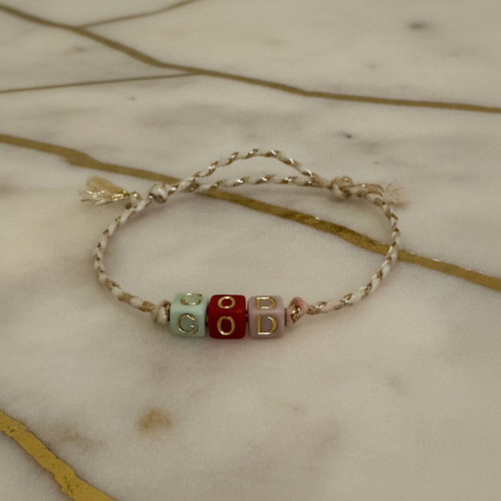 Handmade personalised initial bracelets