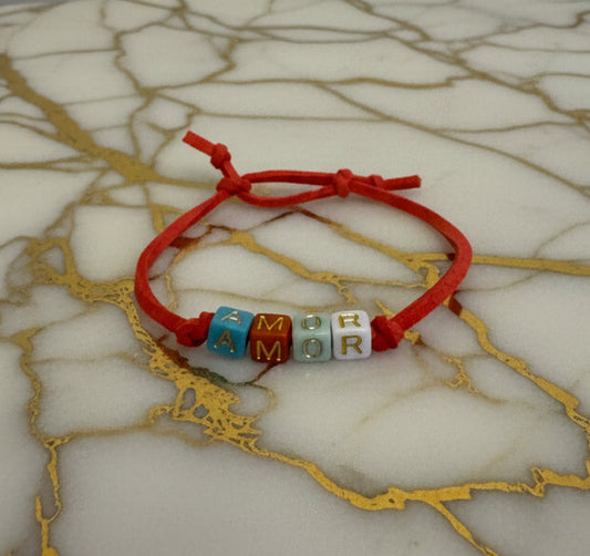 Handmade personalised initial bracelets